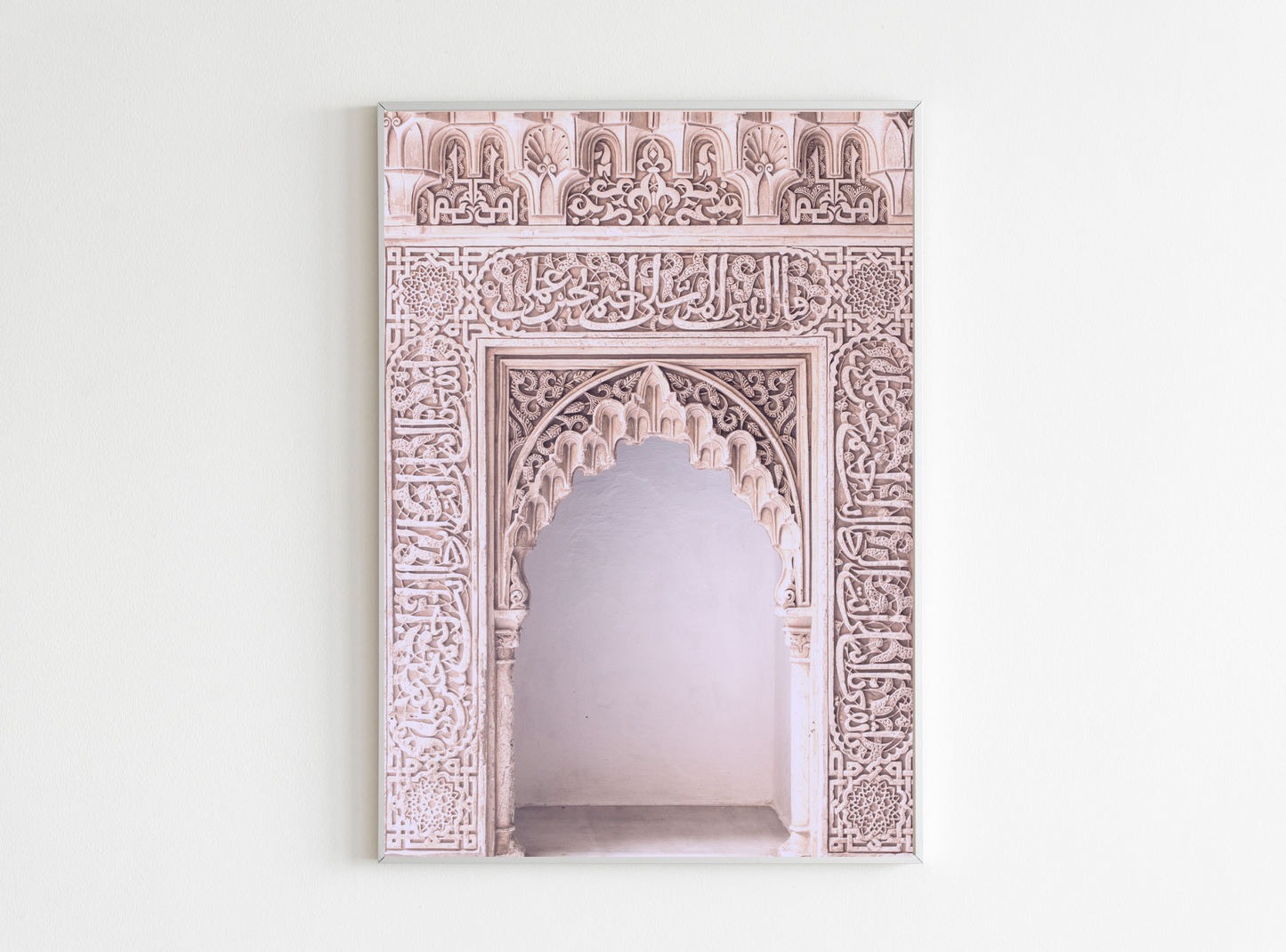 Pink moroccan door poster