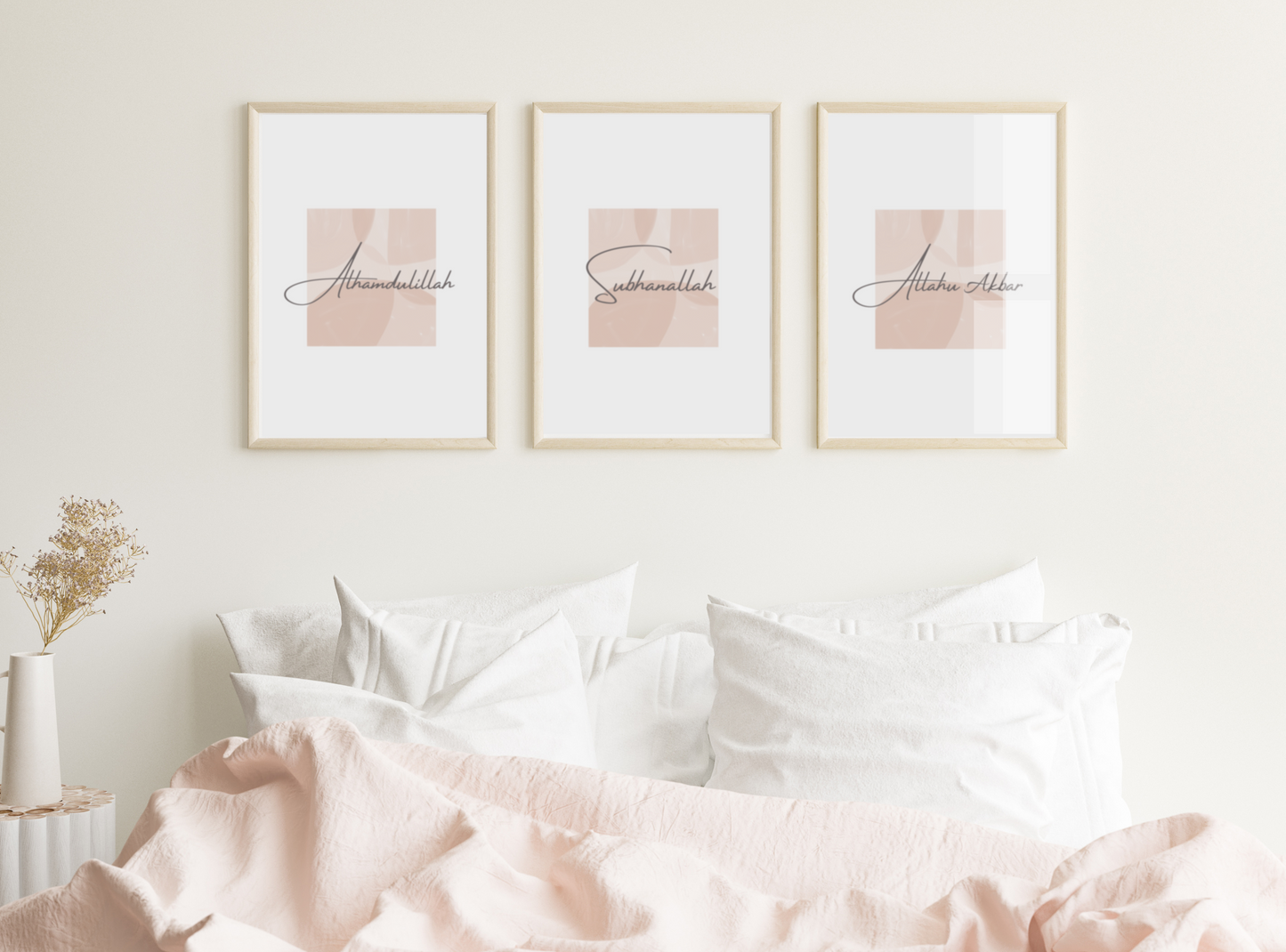 3 tasbeeh pink posters