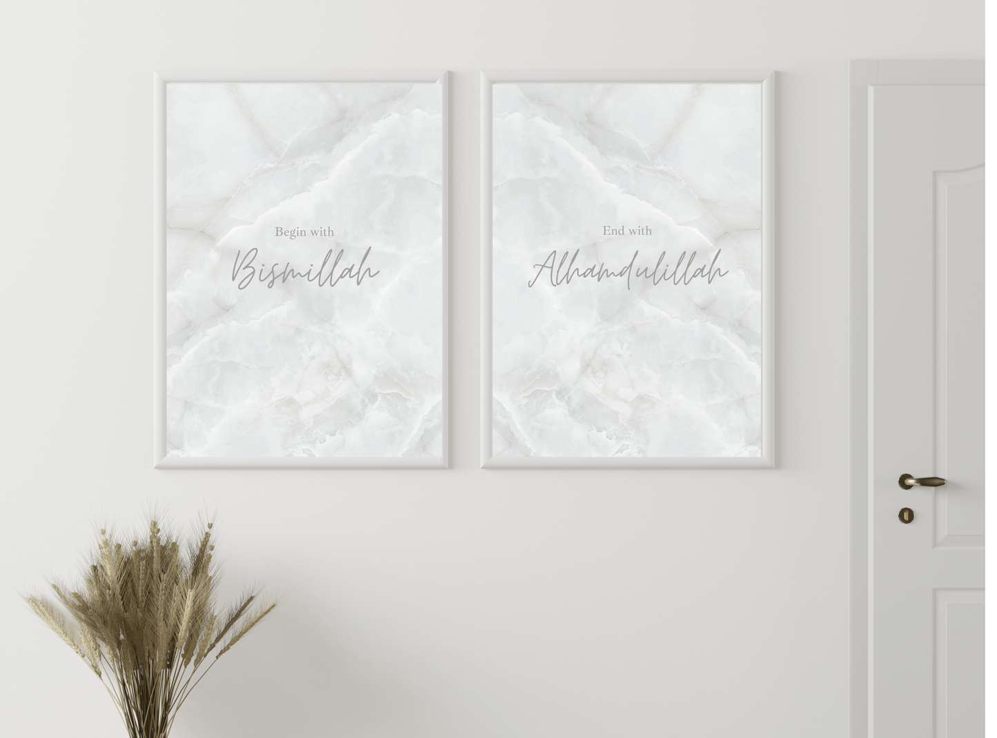 grey Islamic prints