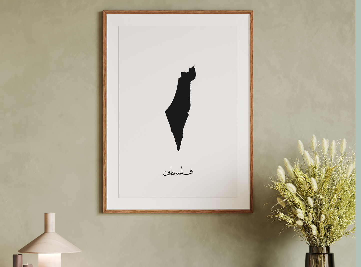 Palestine Map Wall Art Print Poster