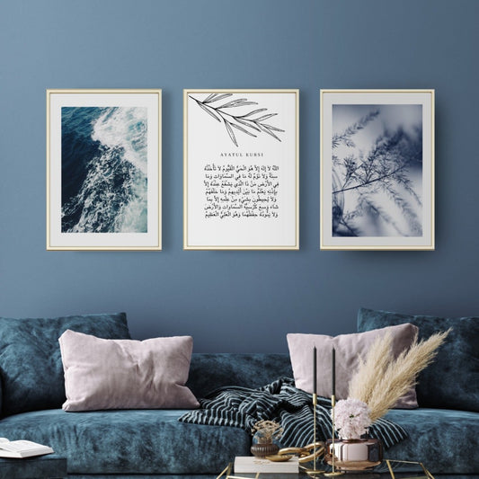 Islamic blue wall art